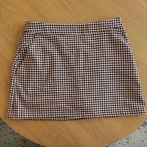 Abercrombie & Fitch Black and White Checkered Mini Skirt